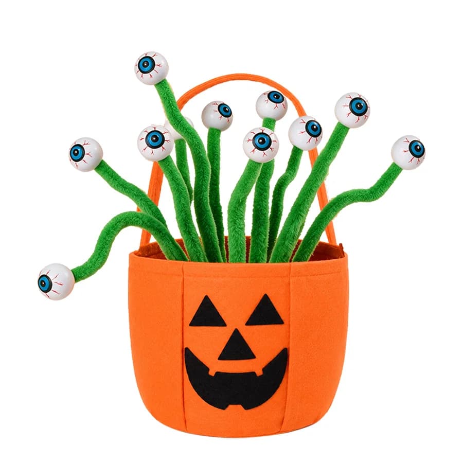 Halloween Pumpkin Tote Bag Gift Set with Eyeball Twisty Sticks Horror Party — image 4