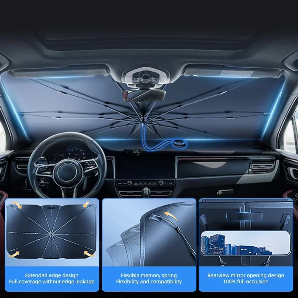 Car Umbrella Windshield Sunshade Foldable Sun Shade UV Block Heat New 2026 Front — image 5