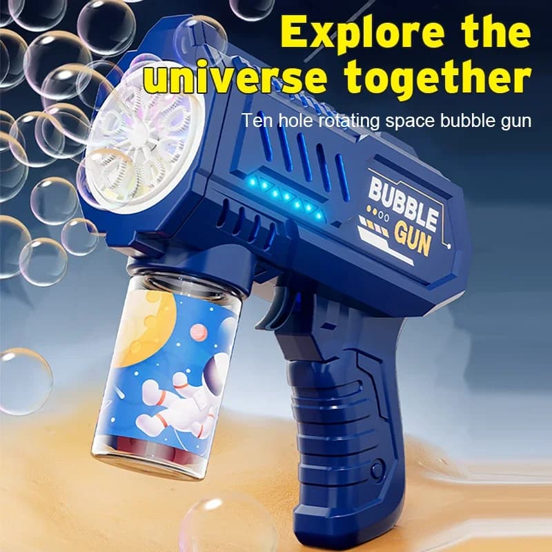 Fully Automatic Bubble Gun Machine Blower Toy for Kids Beach Outdoor Rocket — image 2