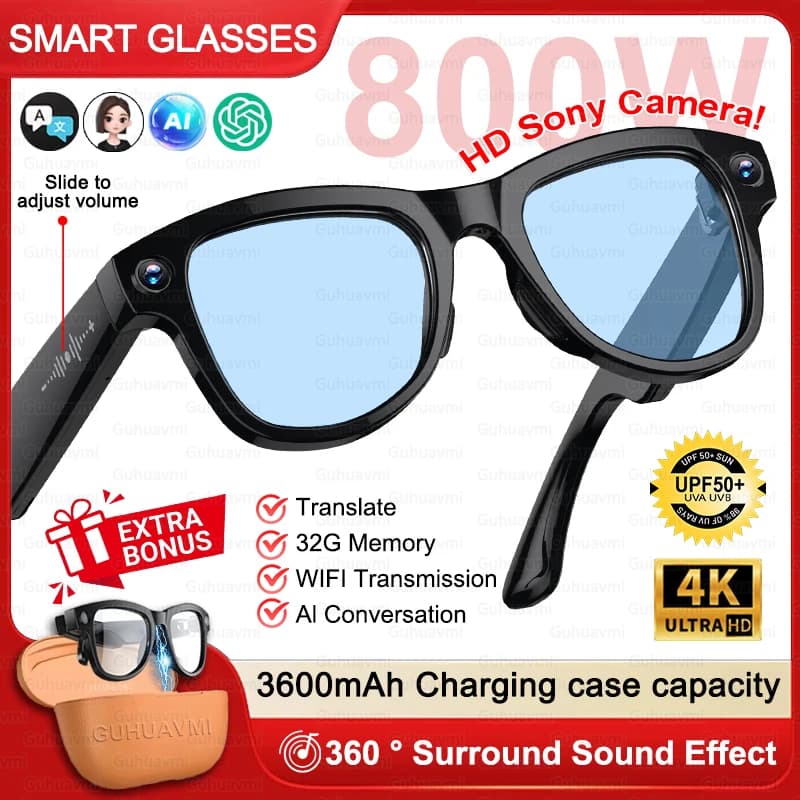 AI Smart Glasses 1080P HD Camera 32GB Real-Time Translation M02 Ultra — image 8