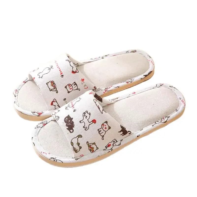 Women's Home Slippers Breathable Linen Lightweight Indoor Slip On Shoes — image 7
