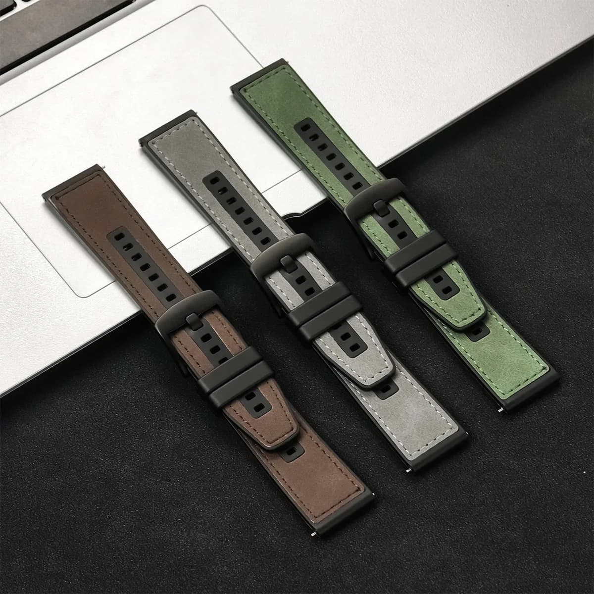 22mm Leather Silicone Watch Strap Replacement Bracelet Smartwatch — image 4