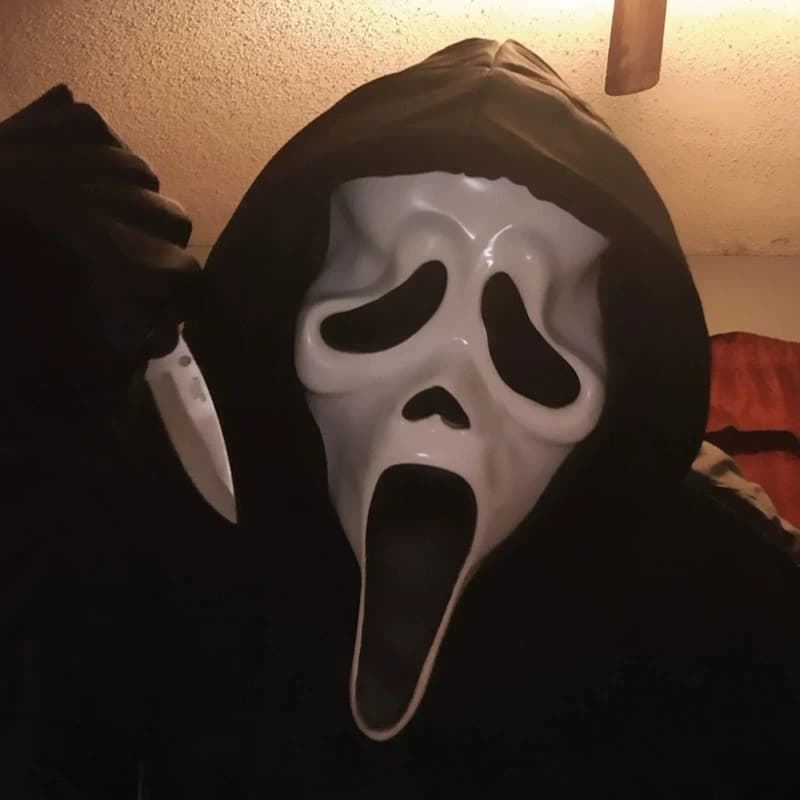 Halloween Scream Horror Face Mask Realistic Creepy Ghost Mask Movie Party Costume — image 2