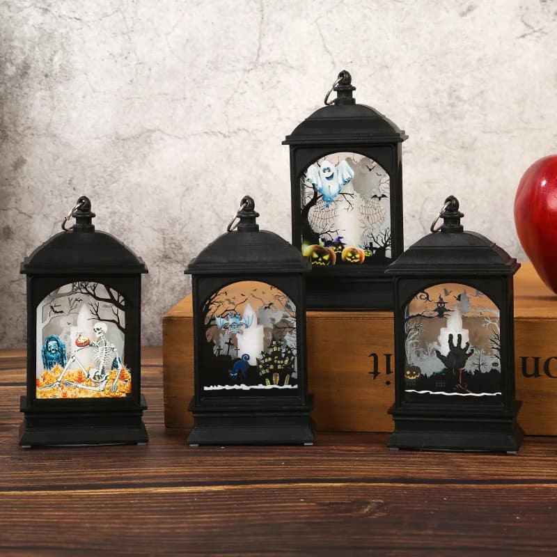 Halloween Pumpkin Ghost Castle Lantern LED Jack-O-Lantern Decoration Lamp UK — image 4