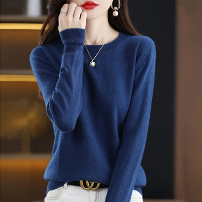 Women's Sweater O-Neck Pullover Warm Casual Knitwear Korean Fashion New Autumn U — image 9