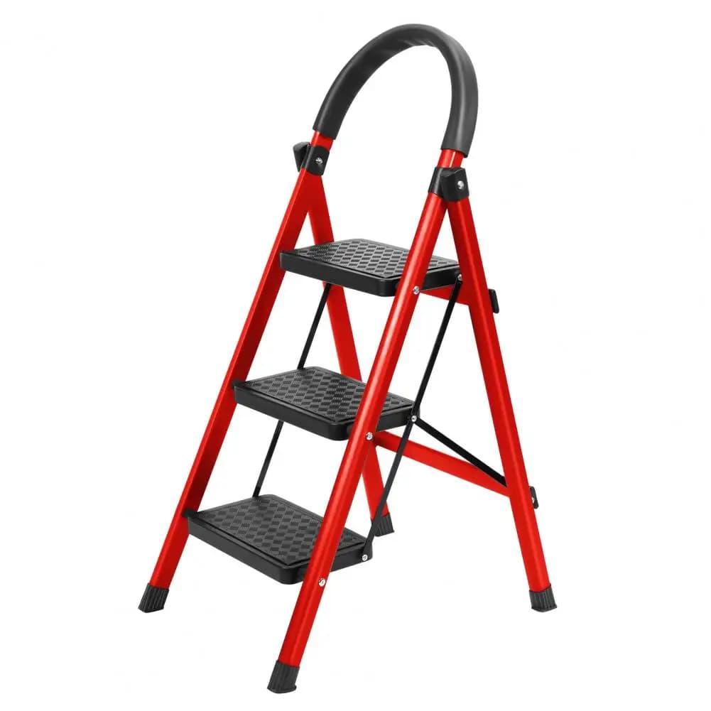3 Step Ladder Folding Stool 330lbs Load Capacity Home RV Work New Multi Purpose — image 8
