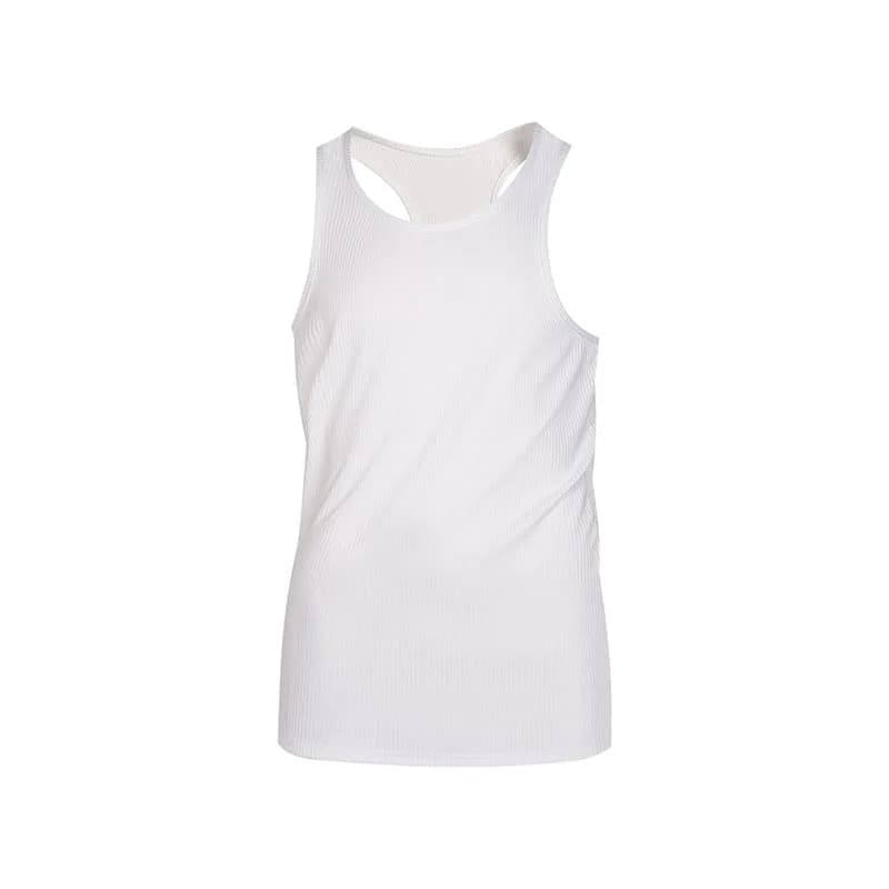 Men's Summer Tank Top Gym Fitness Sleeveless Striped Vest New neck loose Sports — image 2