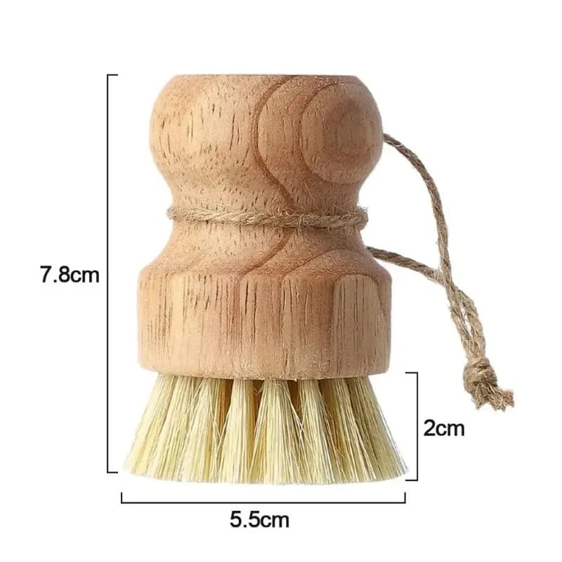 2 Pcs Wooden Dish Brush Kitchen Cleaning Brush Natural Sisal Coconut — image 2
