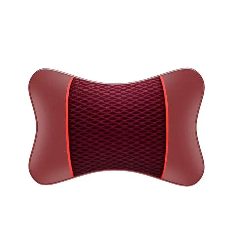 Car Seat Headrest Neck Pillow Memory Foam PU Leather Support Cushion New Double — image 7