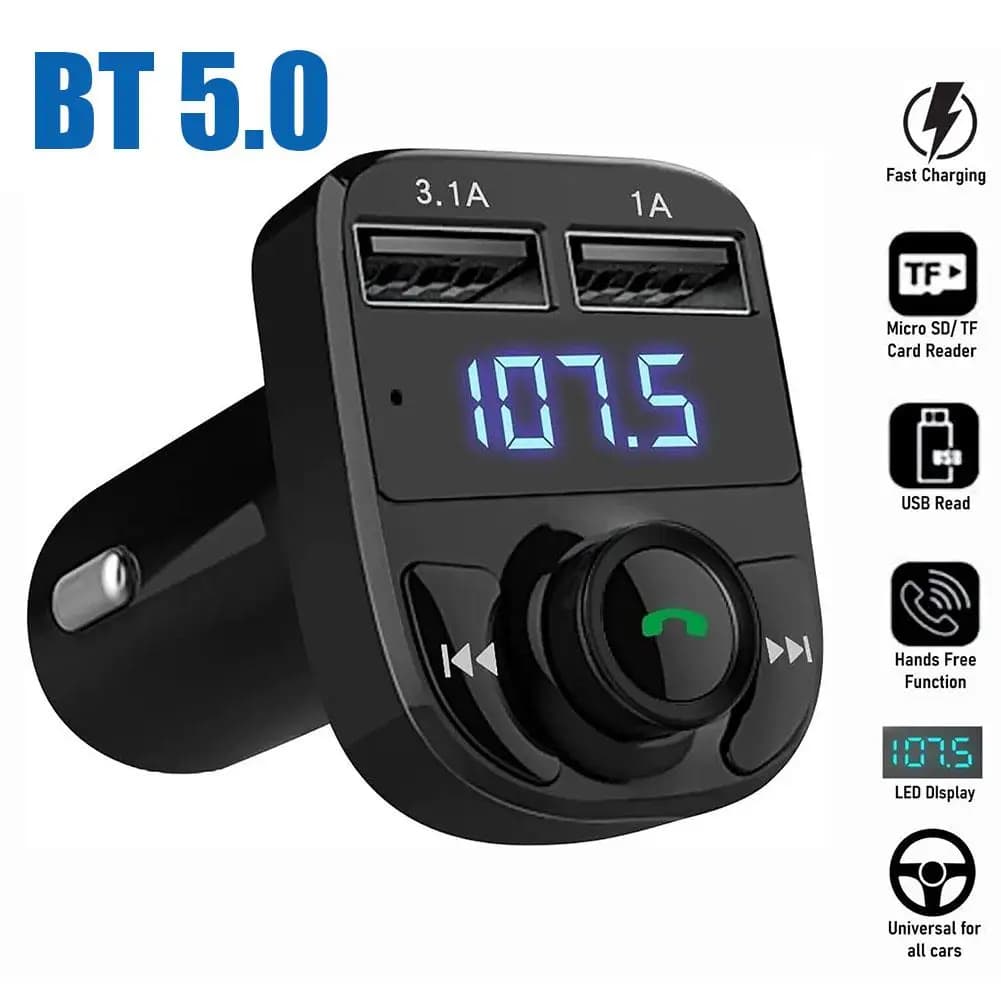 Bluetooth FM Transmitter Wireless Car Kit Dual USB Fast Charger Handsfree MP3 Player — image 6