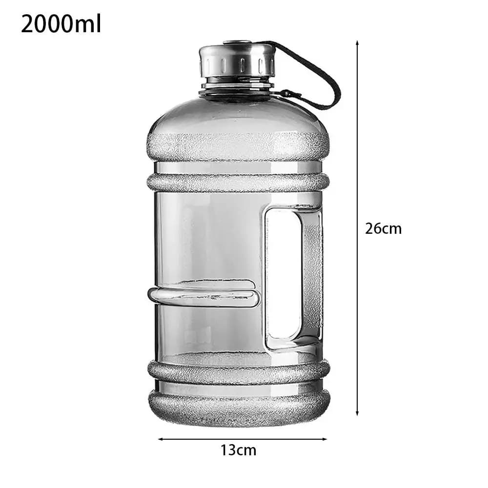 2L Sports Water Bottle with Handle PETG Gym Workout Shaker Training Bottle — image 7