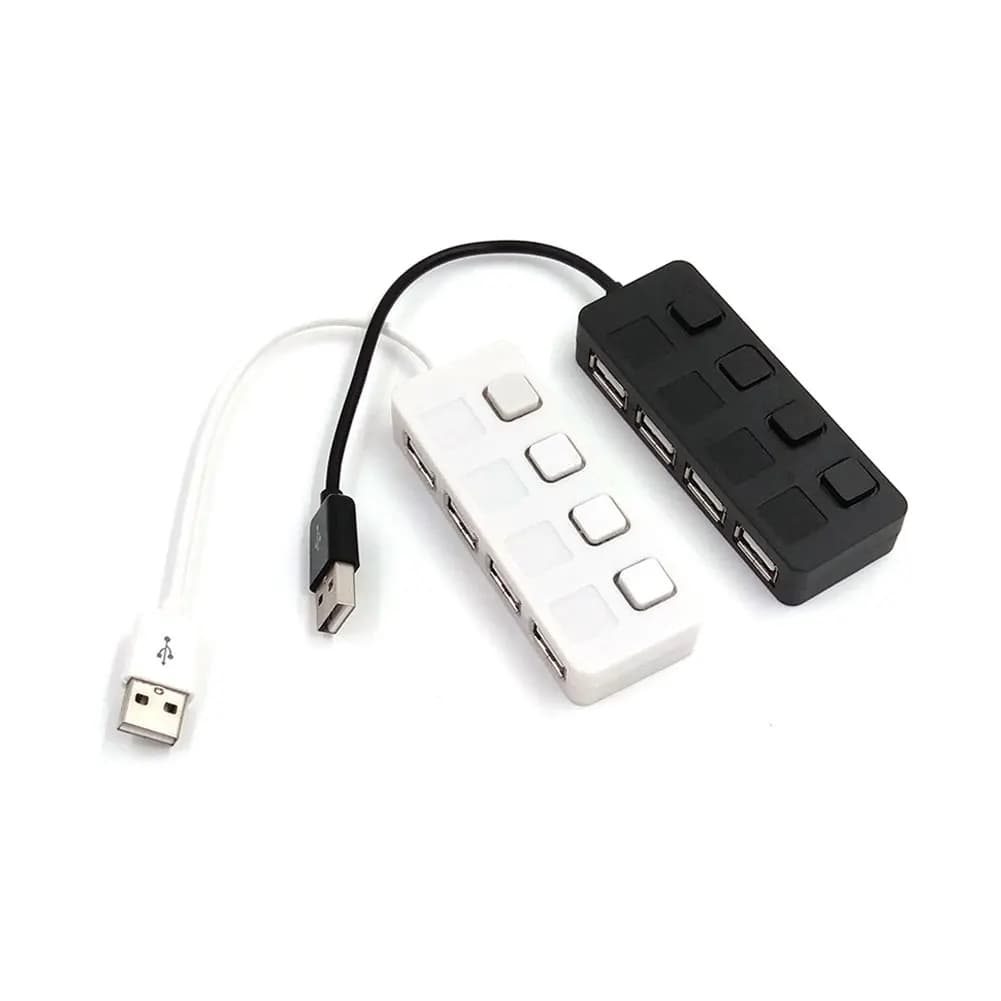 USB 2.0 Hub 4 Ports On/Off Switch 480Mbps Fast Data Adapter Splitter UK — image 6