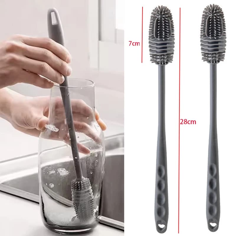 Long Handle Cup Brush Kitchen Glass Bottle Cleaning Scrubber for Milk Tea Cups — image 9