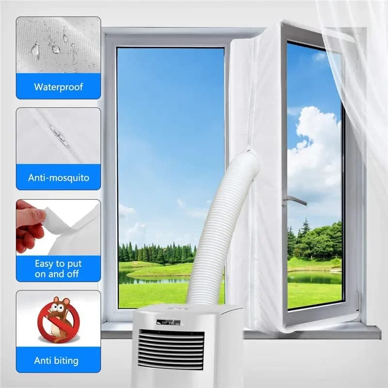 Window Seal for Portable Air Conditioner 3m 4m Flexible Cloth AirLock Plate — image 2