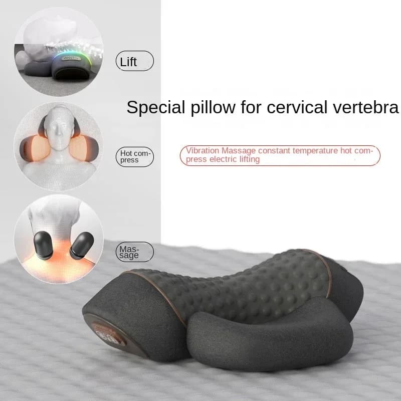 Electric Neck Massager Cervical Pillow Hot Compress Heating Vibration New Back U — image 3