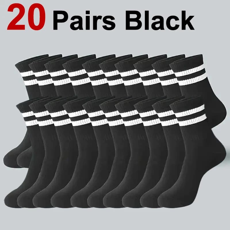 Sports Socks 5 10 20 Pairs Breathable Sweat Absorbing Round Neck New Neutral All — image 17