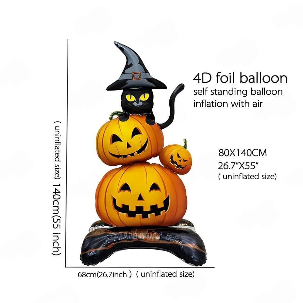 Halloween Aluminium Foil Balloons Bat Pumpkin Ghost Monster Party Large — image 20