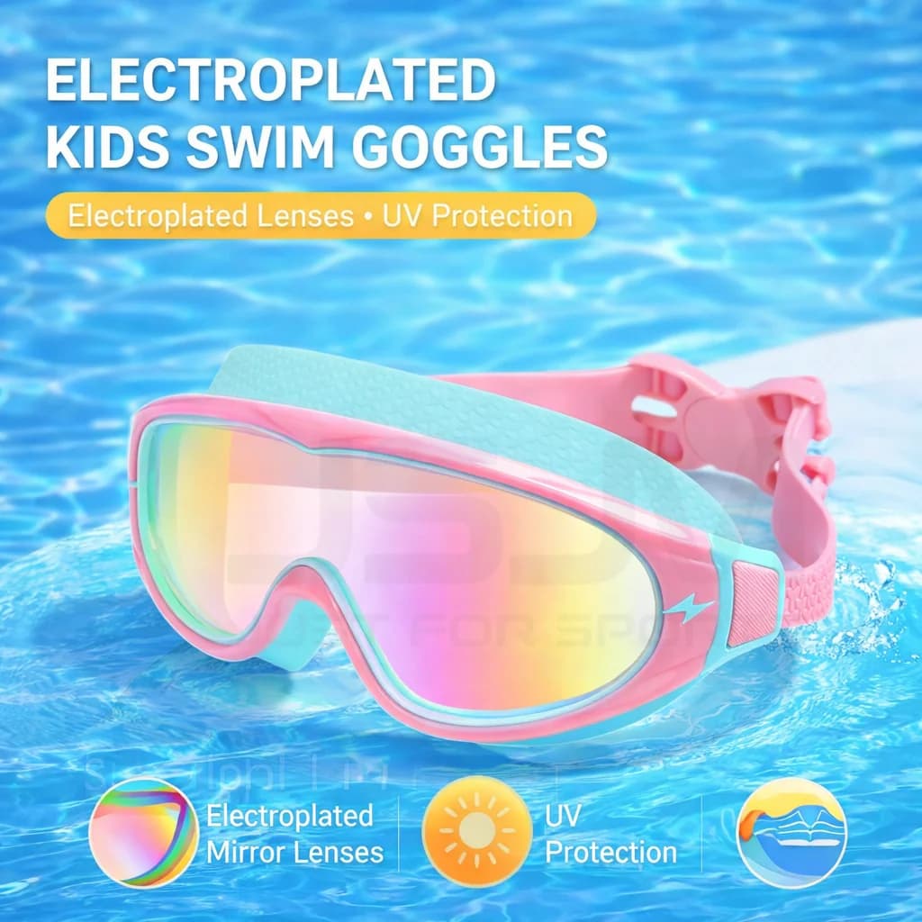 Kids Swimming Goggles Anti-Fog Wide View Big Frame for Boys Girls Ages 3-15 — image 14