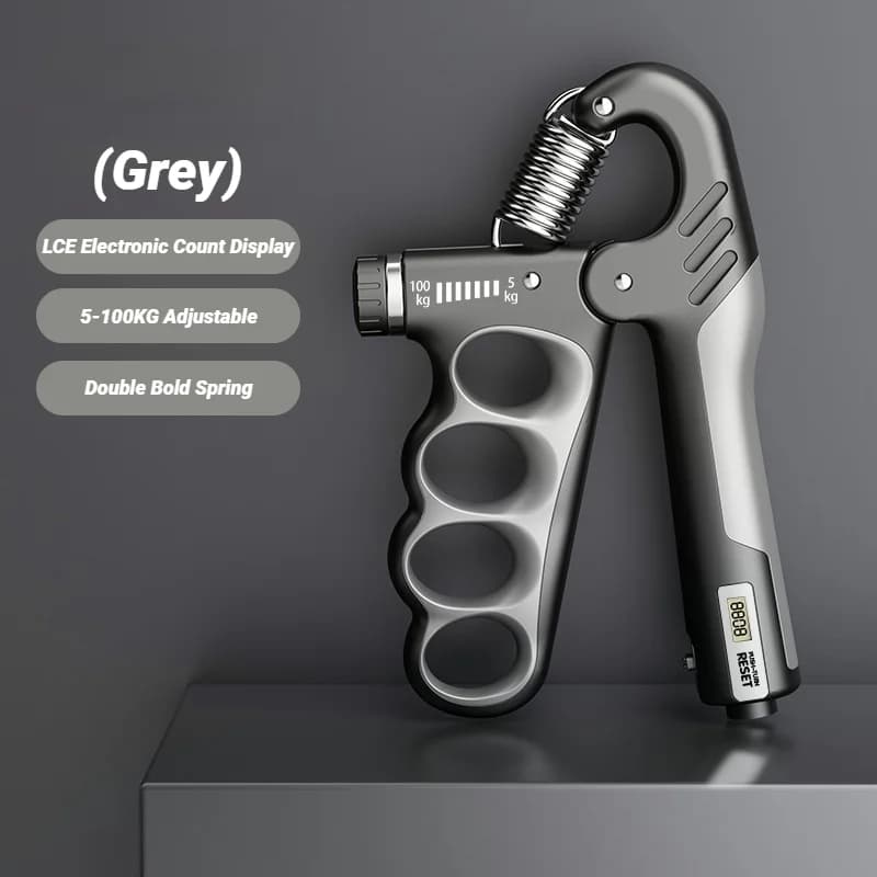 Electronic Hand Grip Strengthener with Counter 5-100kg Adjustable Gym Rehabilitation Trainer — image 7