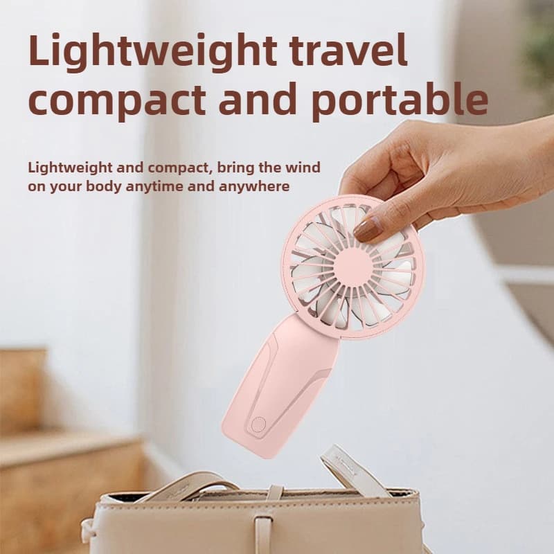 Portable Handheld Mini Fan USB Rechargeable Pocket Fan Small Cooling Fan ABS — image 5