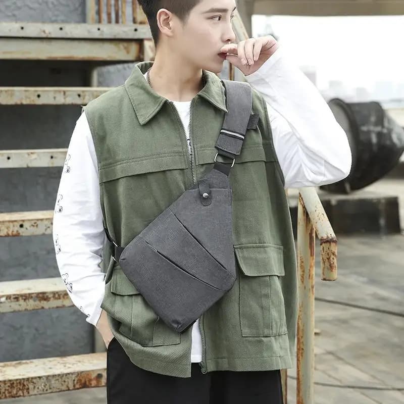 Men's Cross Body Chest Bag Waterproof Anti Theft Messenger Fanny Pack — image 4