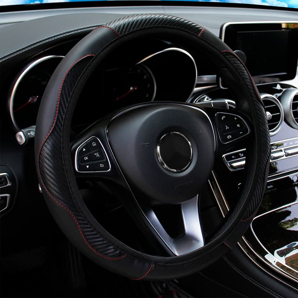 Universal Car Steering Wheel Cover Anti Slip Breathable Sport Grip Protector — image 6