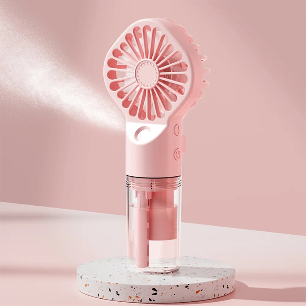 Portable Humidifier Fan USB Rechargeable Handheld Mist Water Spray New Mini with — image 8