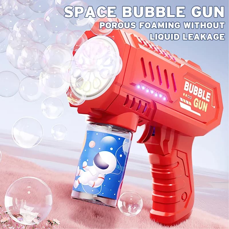Fully Automatic Bubble Gun Machine Blower Toy for Kids Beach Outdoor Rocket — image 3