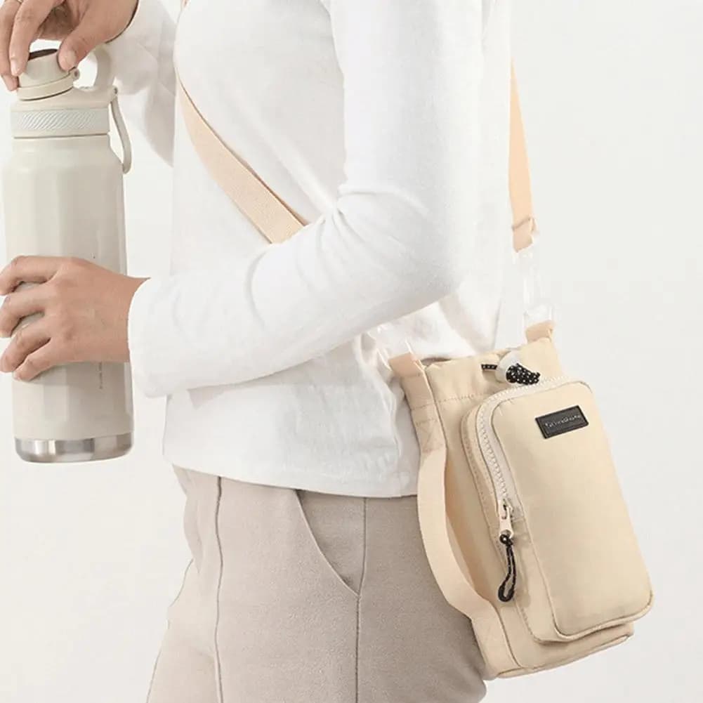 Portable Water Bottle Bag Holder Adjustable Shoulder Strap Insulated New With UK — image 4