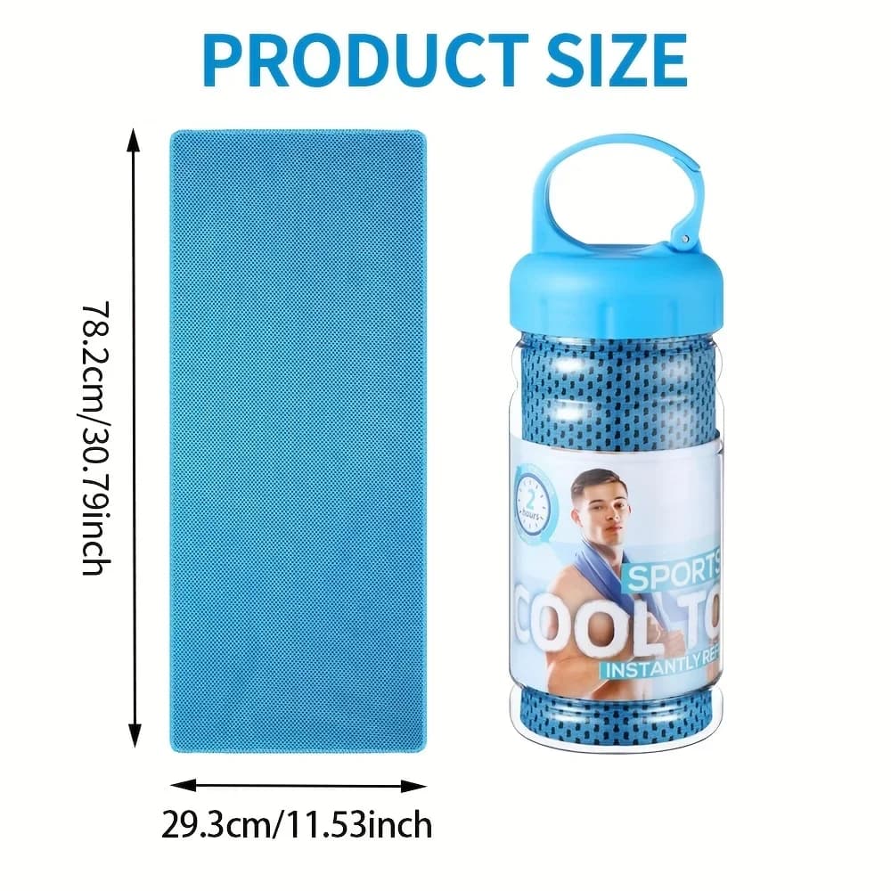 Quick-Dry Gym Towel 80cm Portable Bottle Mounted Sweat Absorbent Sports Towel — image 4