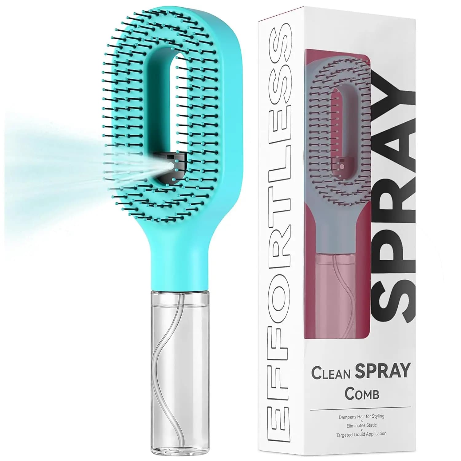 2-in-1 Spray Hair Comb Detangling Scalp Massage Brush Styling and Care Tool — image 10