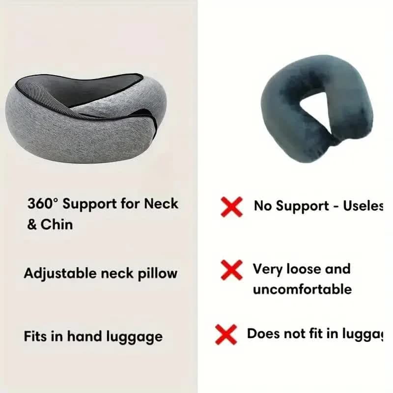 Travel Neck Pillow Memory Foam U-shaped Support Portable New Snail Style Soft UK — image 5
