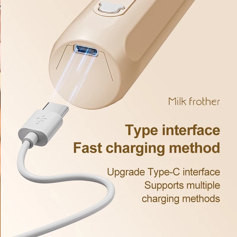 Mini Electric Coffee Frother USB Rechargeable 3 Speeds Milk Foam Maker Mixer — image 6