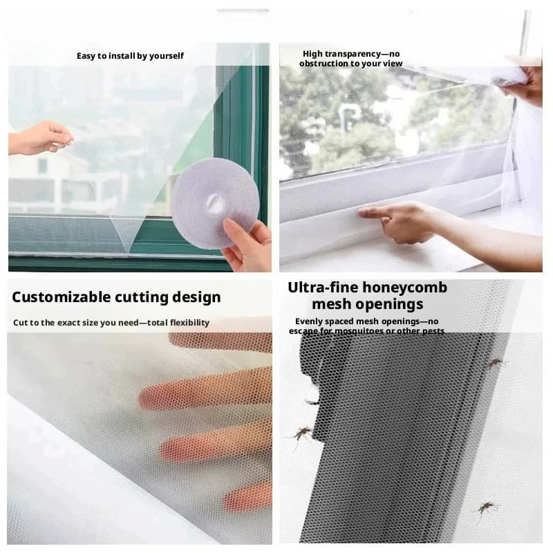 Adhesive Window Screen Mosquito Insect Proof DIY Installation for Home Use — image 6