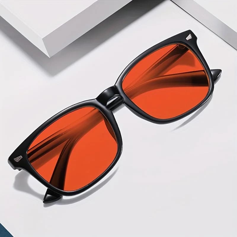 Blue Light Blocking Glasses Square Red Lens Anti Filter New Classic Men Better U — image 3