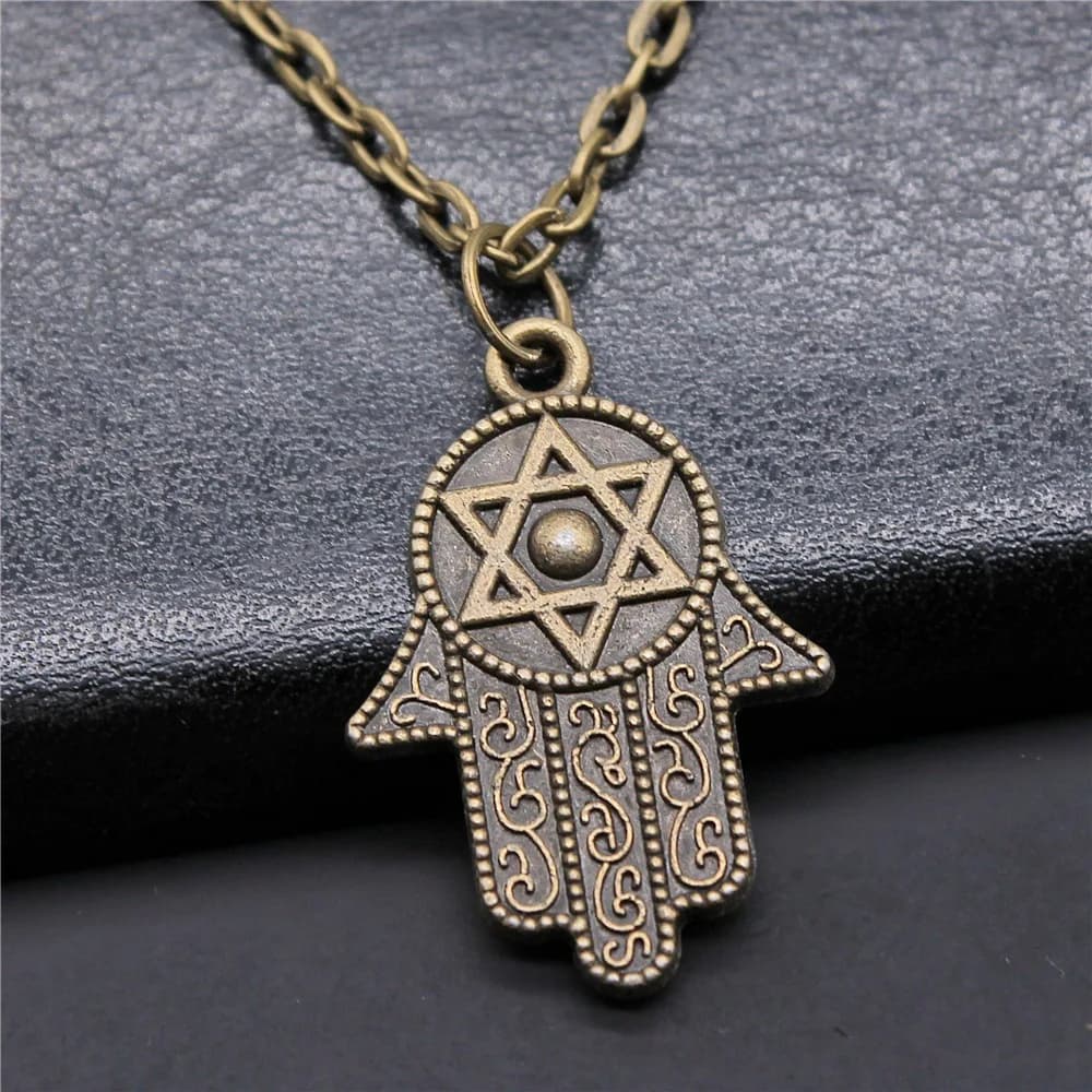 Star of David Pendant Necklace Silver Bronze Fashion Jewellery Gift — image 20