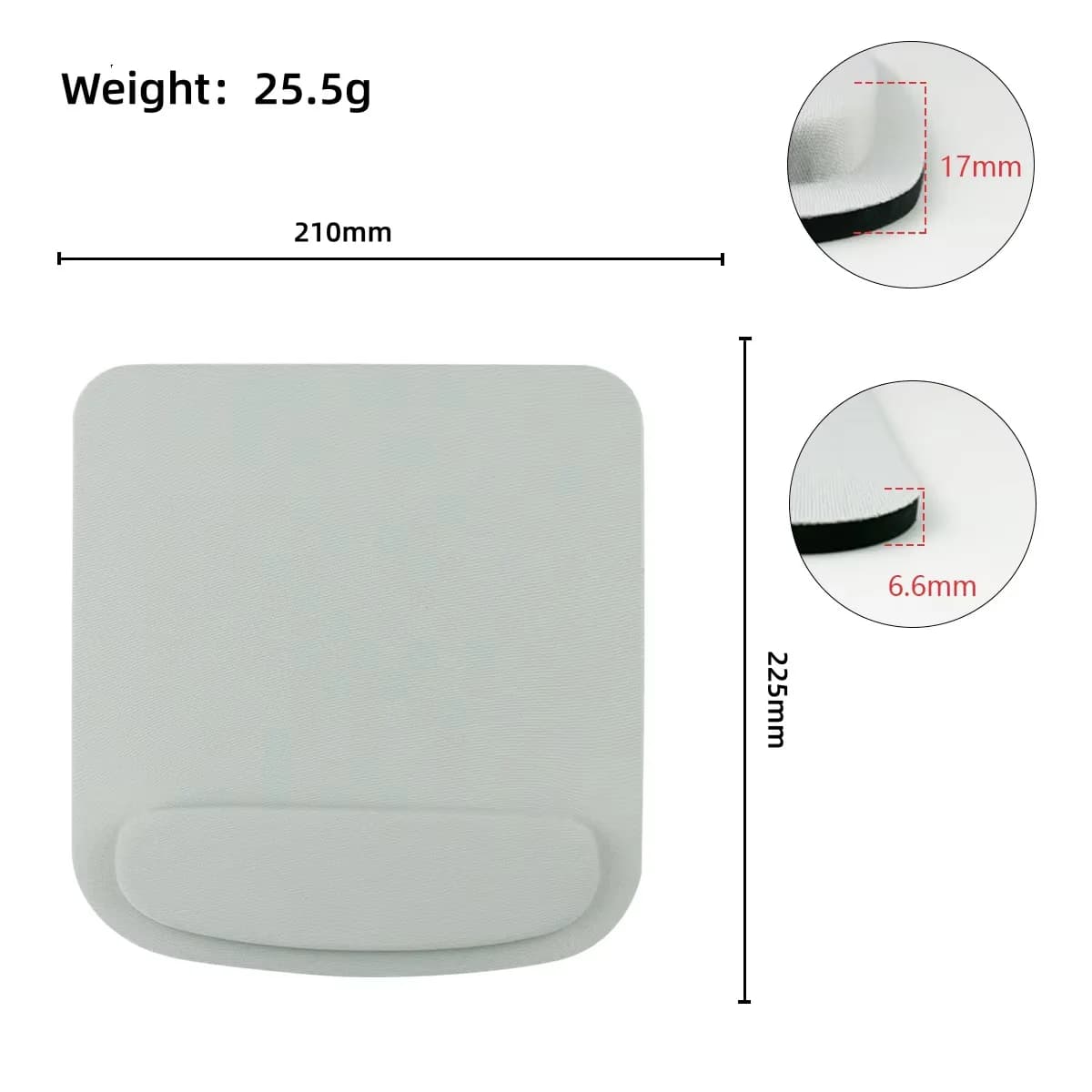 Mouse Pad Ergonomic Wrist Rest Eva Mousepad Office Computer Game New Solid Color — image 8
