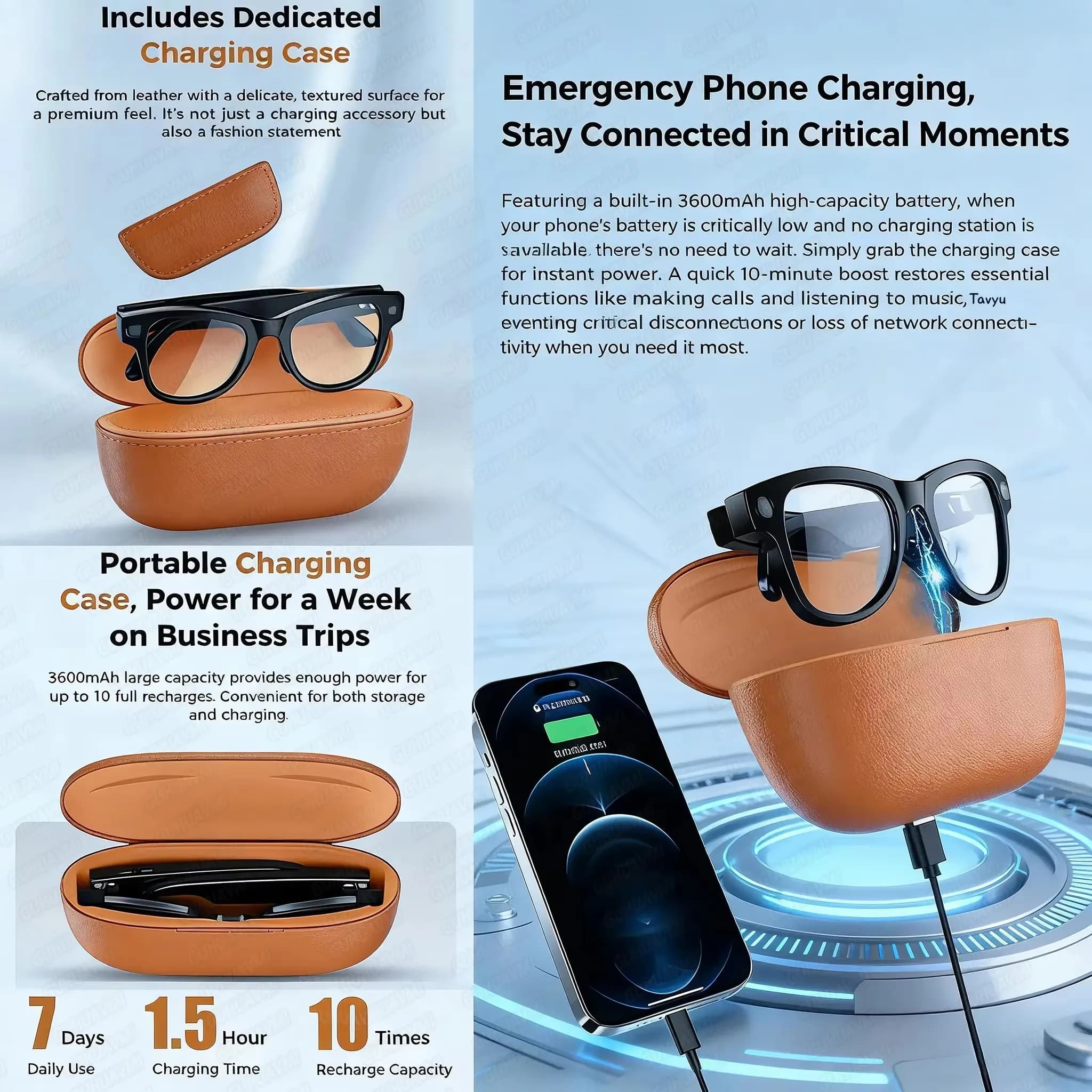 AI Smart Glasses 1080P HD Camera 32GB Real-Time Translation M02 Ultra — image 2