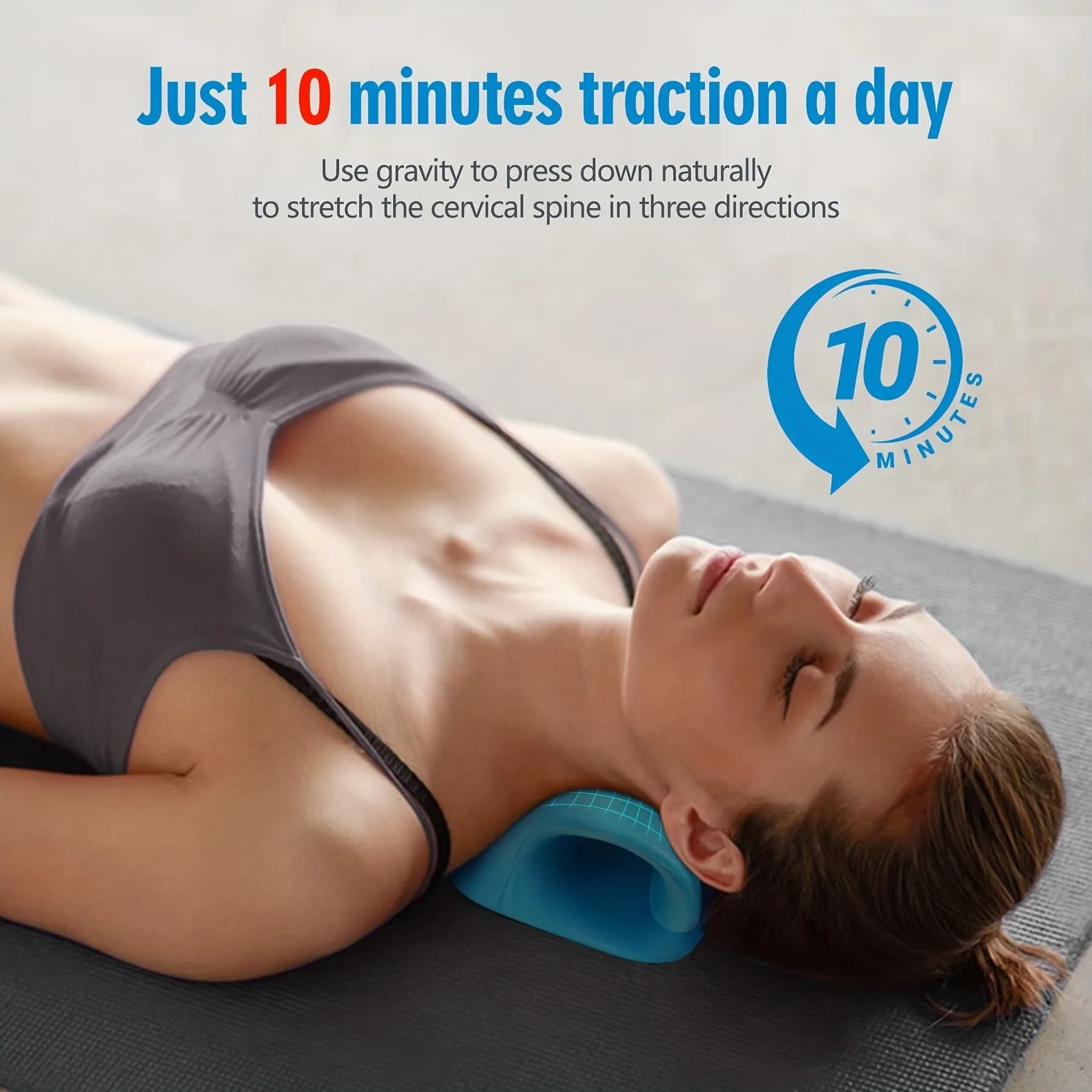 Neck and Shoulder Relaxer Cervical Traction Device Pillow Stretcher — image 2