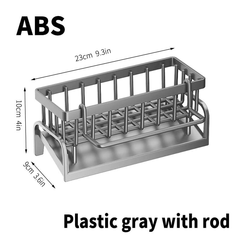 Stainless Steel Kitchen Sink Drainage Rack Sponge Holder Storage Shelf — image 7