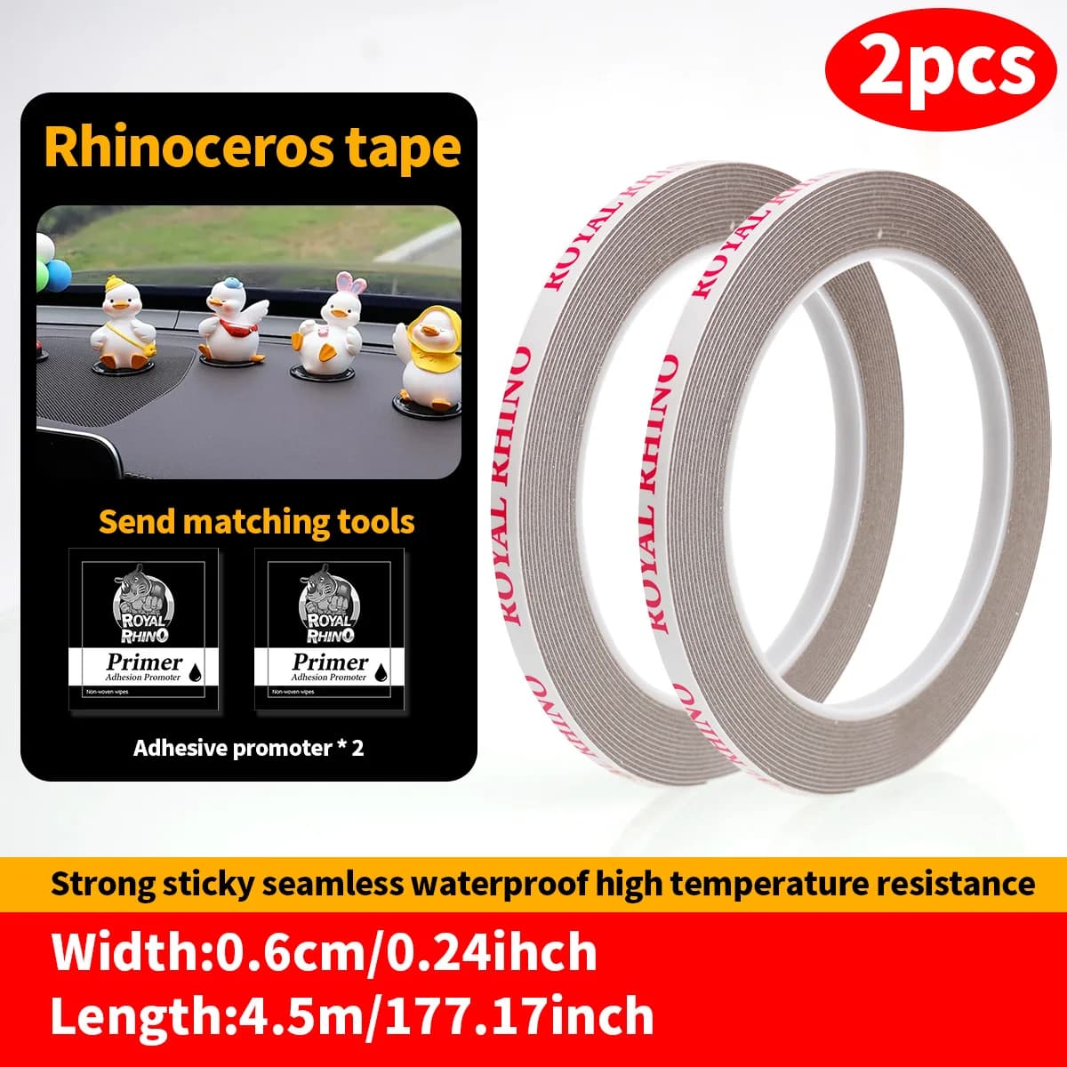 Extra Strong Double Sided Tape 450cm Adhesive for Car Mounting Tear Off — image 14