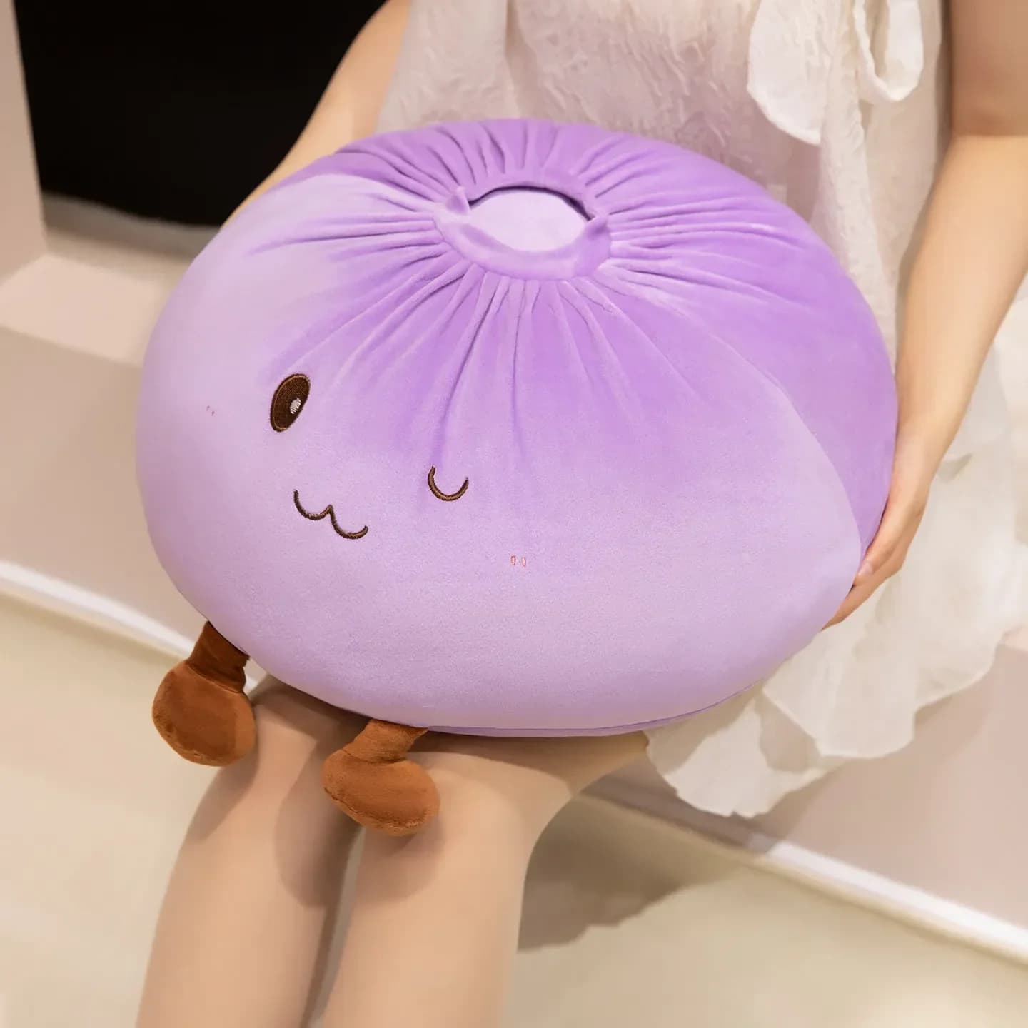 Plush Toy Elf Buns Stuffed Cartoon Food Throw Pillow Kawaii Cozy Happy Toys — image 4