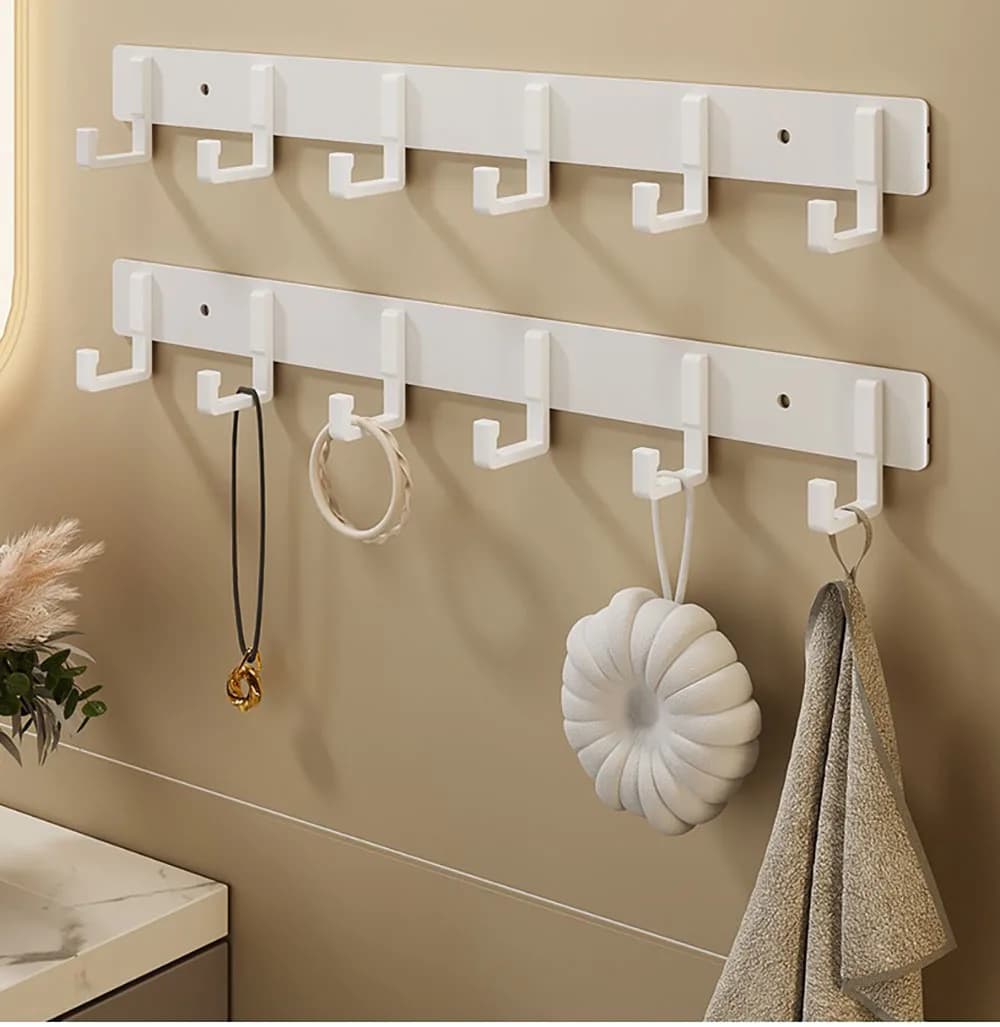 Aluminum Punch-Free Hooks Kitchen Storage Towel Hangers New Space Are Easy New U — image 3