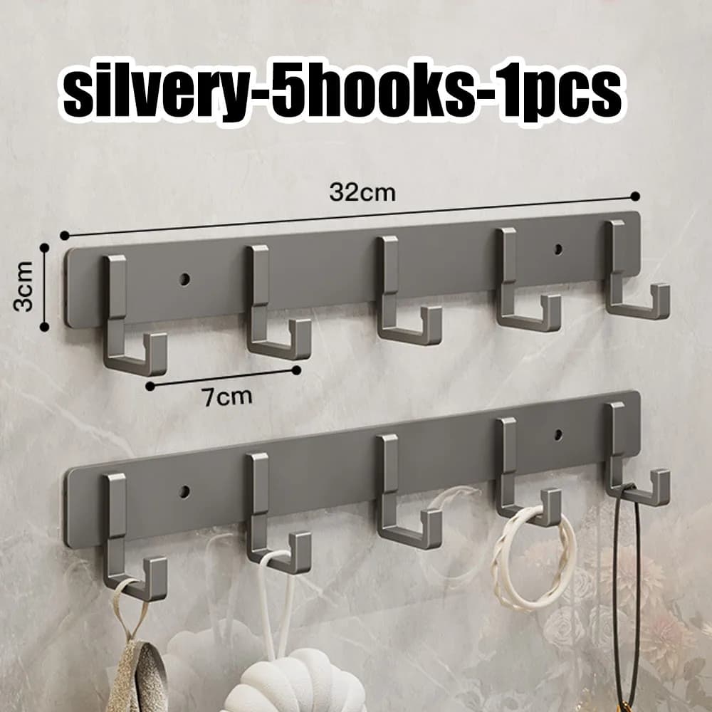 Aluminum Punch-Free Hooks Kitchen Storage Towel Hangers New Space Are Easy New U — image 14