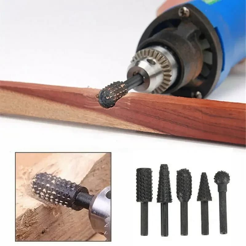 Drill Bit Set 1/4'' 5PCS Wood Carving Cutting Tools Woodworking New for Knife UK — image 2