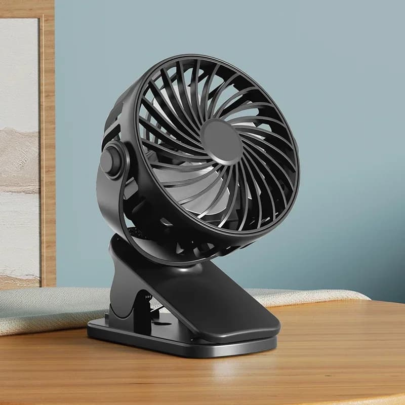 720° Rotatable Clip Fan Portable Mini Cooler USB Rechargeable New Built Night UK — image 7