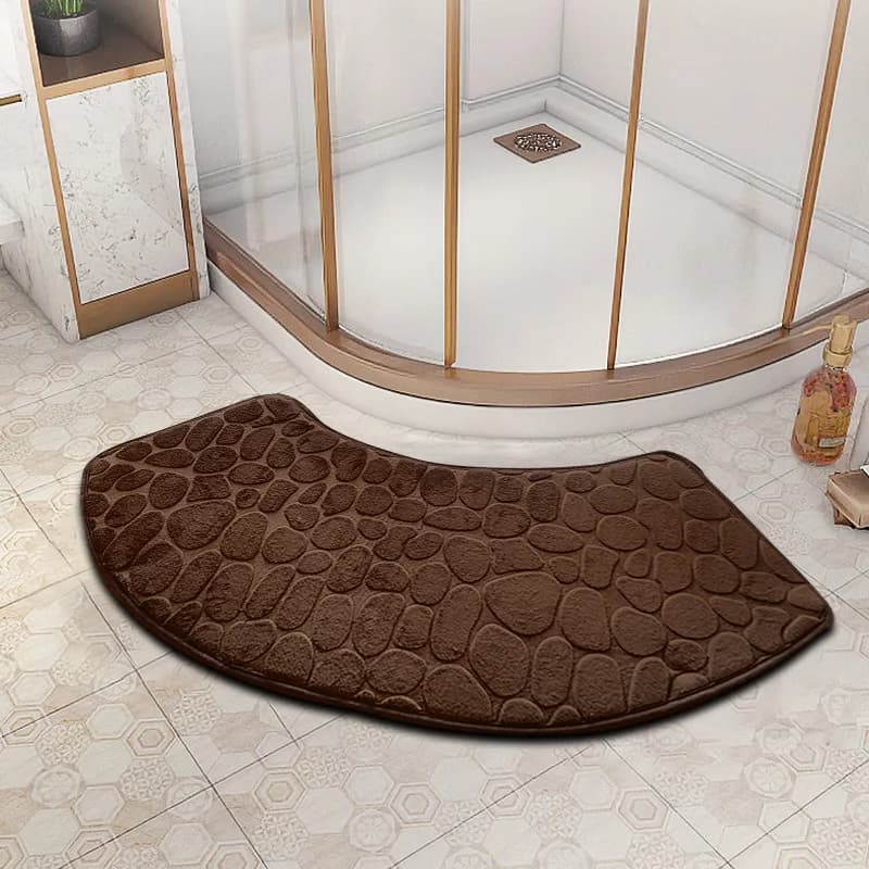 Bath Mat Non Slip Velvet Cobblestone Embossed Absorbent New Bathroom Doormat Dry — image 10