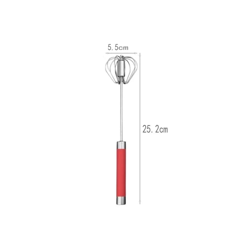 Stainless Steel Egg Beater Manual Whisk Mixer Hand Pressure Kitchen Tool — image 10