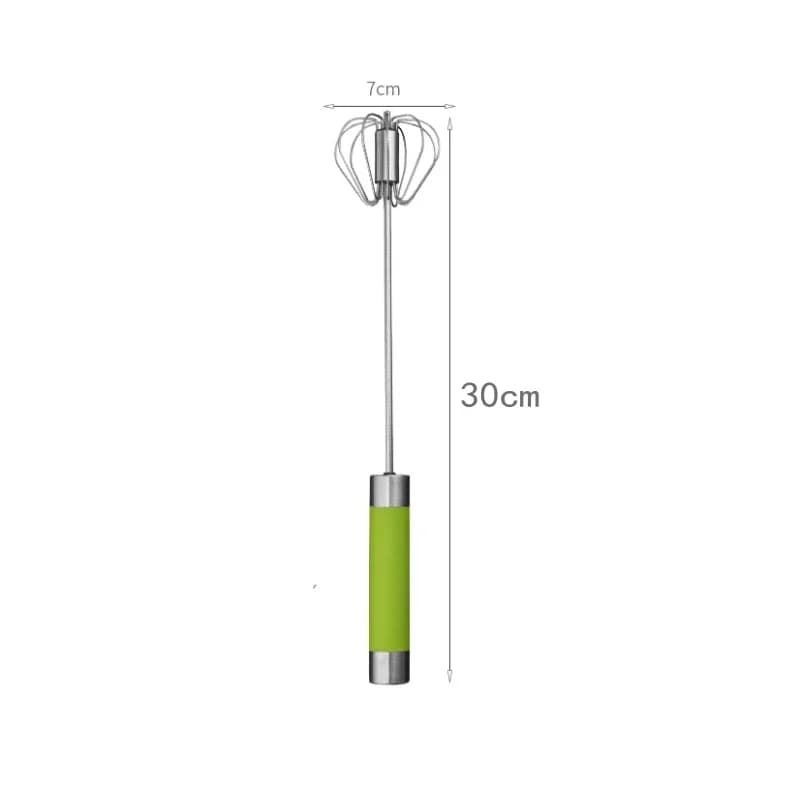 Stainless Steel Egg Beater Manual Whisk Mixer Hand Pressure Kitchen Tool — image 11