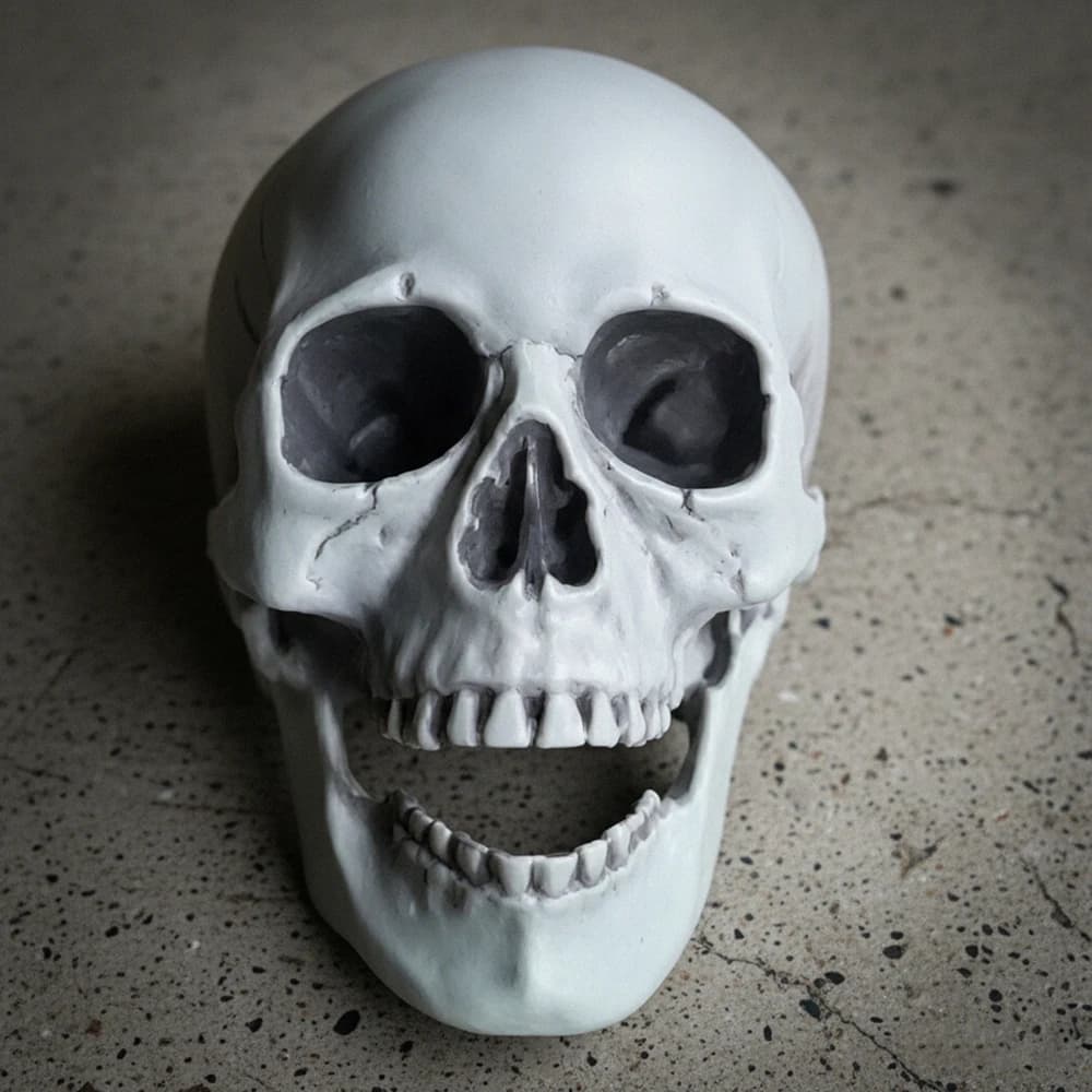Plastic Skull Head Realistic Skeleton Halloween Party Haunted House Decor UK — image 4